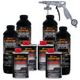 Custom Shop Custom Coat spray gun with regulator for even, controlled application.