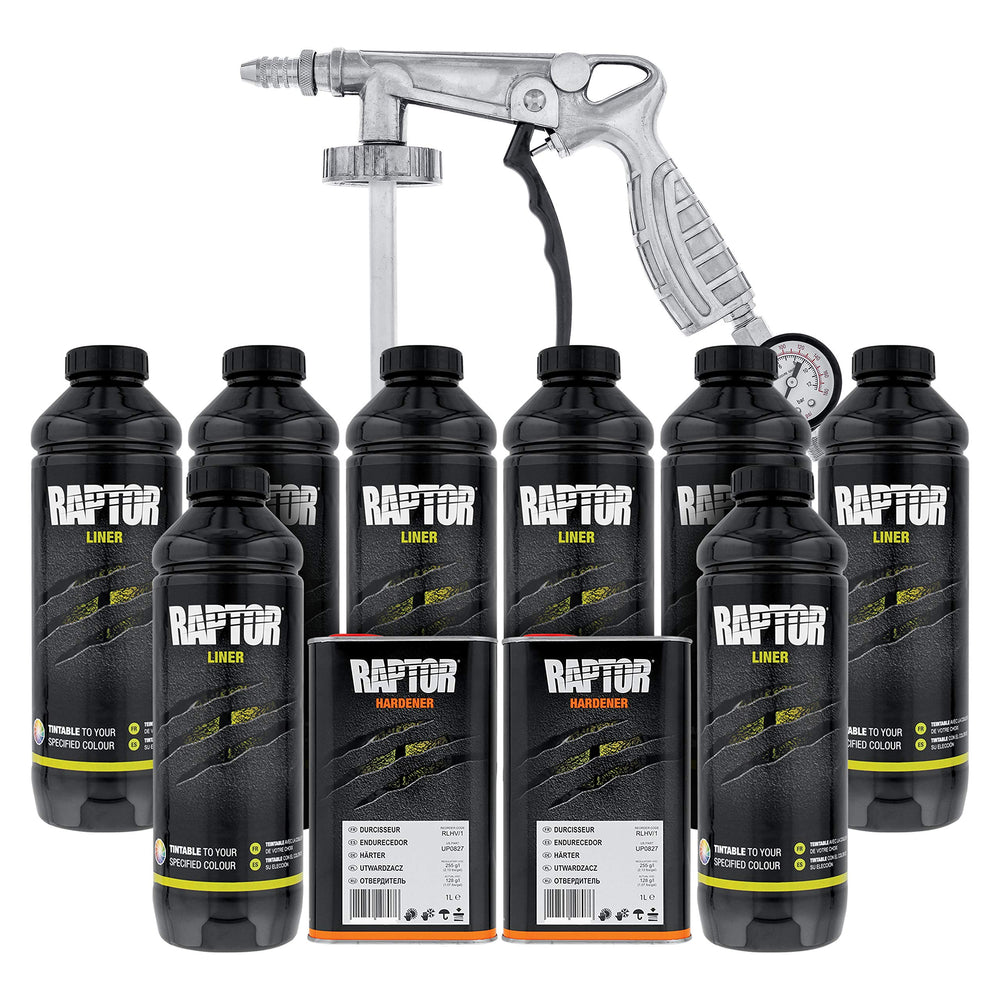 Custom Shop Raptor bedliner application close-up revealing even texture and strong adhesion.