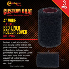 Custom Shop textured roller cover used on a bedliner application for even texture