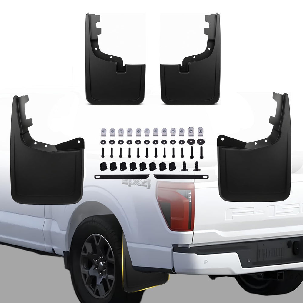 Cusvivid Ford F-150 mud flaps front-left fit protect chassis from splashes.
