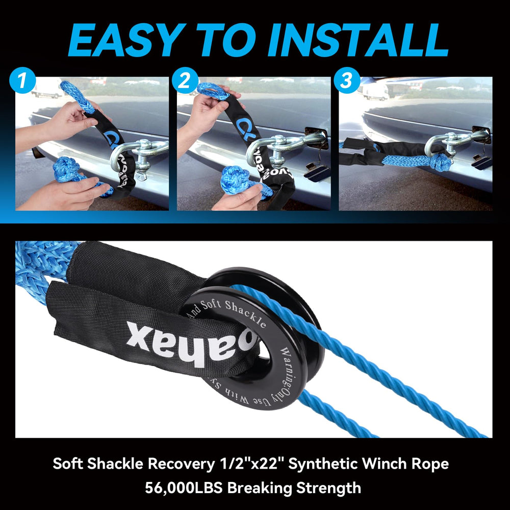 Cvoahax off-road recovery setup ready for mud, sand, or snow use