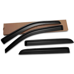Cxdar crew cab rain deflector protects interior while driving in rain.