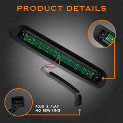 CXDAR high mount stop light with LED array improves braking visibility for GMC Sierra.