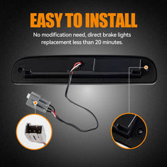 Cxdar low-power LED brake light reduces draw while staying bright.