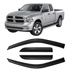 Cxdar out-channel rain guard on Ram 1500 front door for rain-free ventilation.