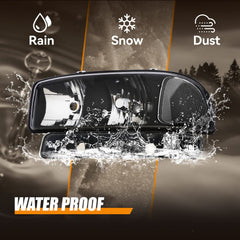 Cxdar Sierra headlight polycarbonate lens delivers long-lasting clarity.