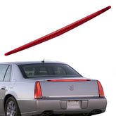 Cxdar third brake light for Cadillac DTS close-up shows bright red glow improving visibility.