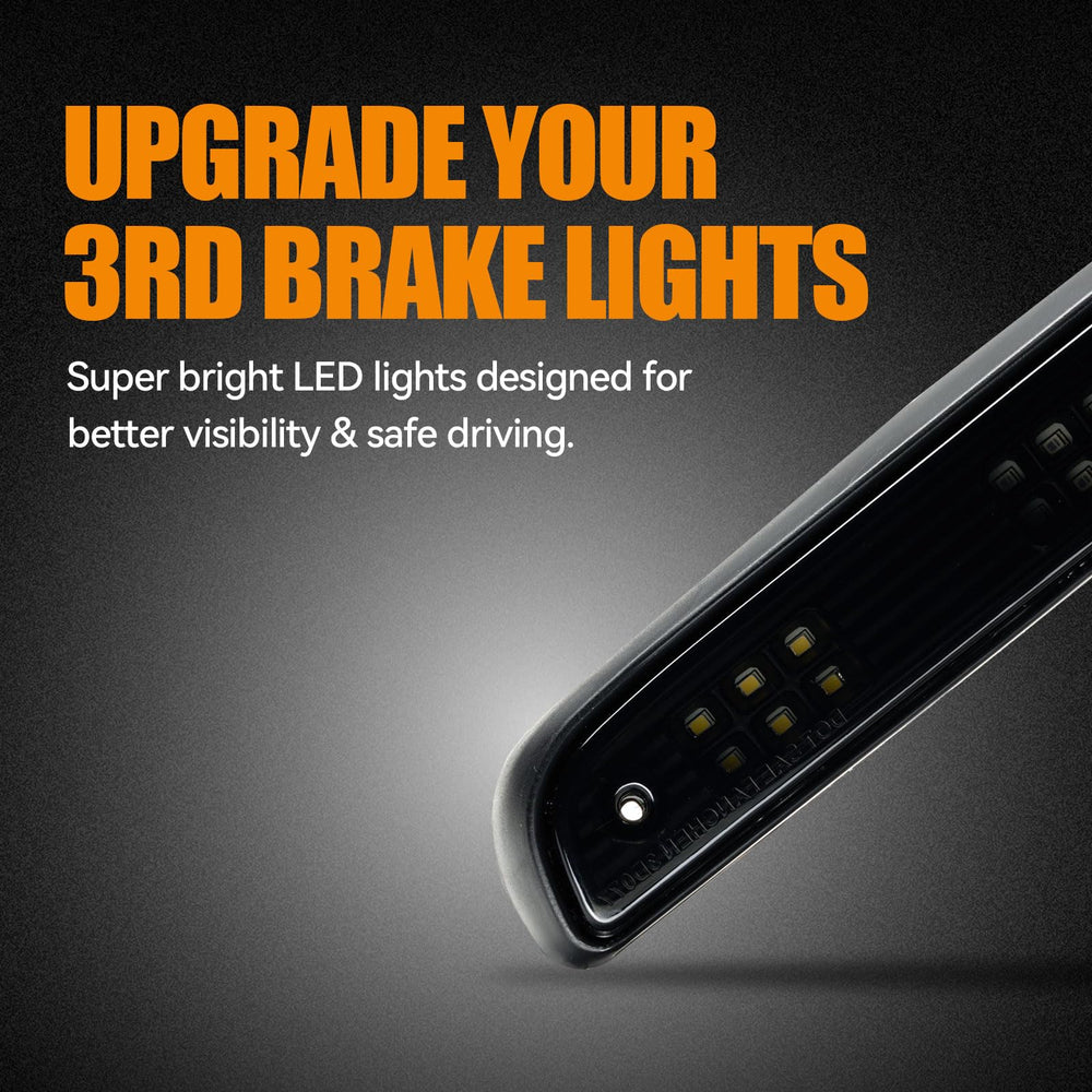 Cxdar third brake light LED dual-row assembly for brighter signaling.