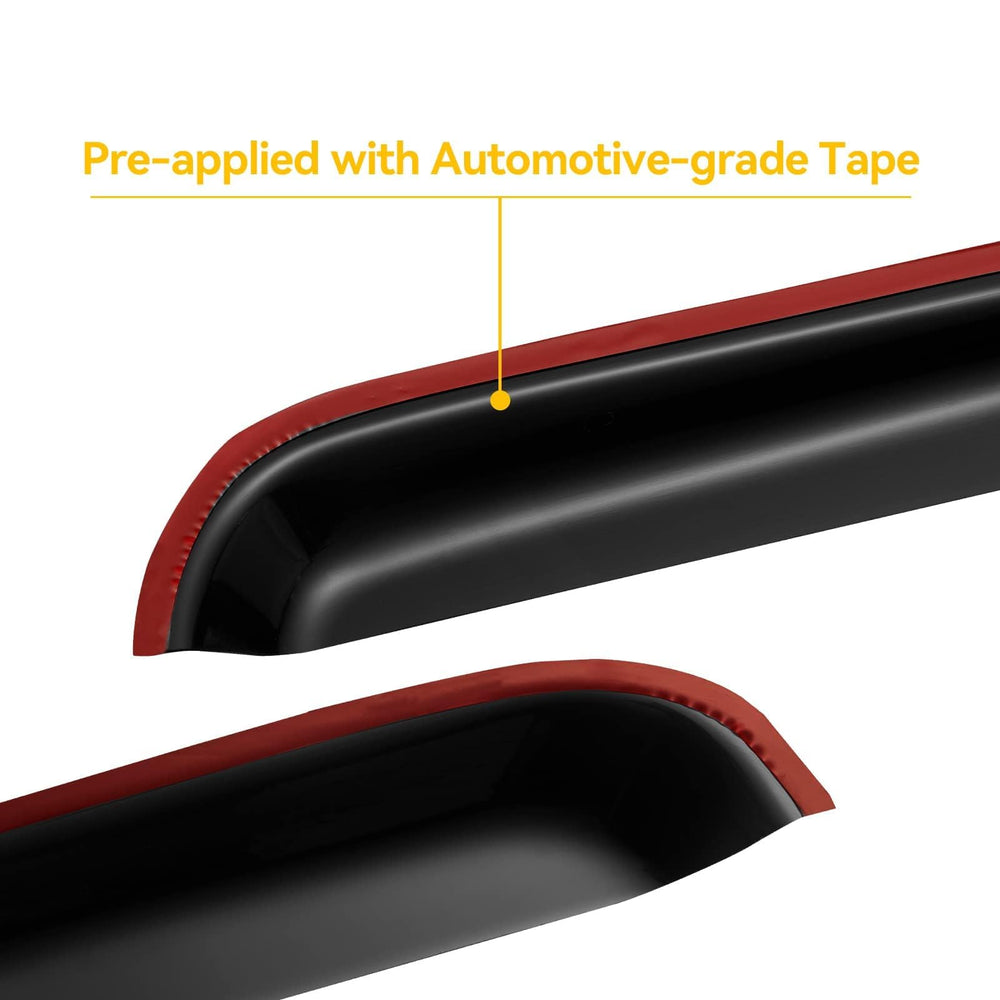 Cxdar window rain guards on the Ford SuperCrew rear right door shield rain.