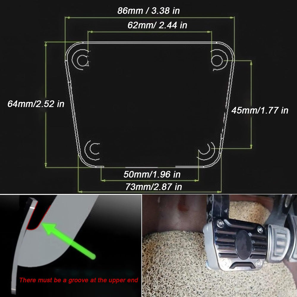 Cxewreu universal clutch pedal extender with added height for easier clutch engagement.
