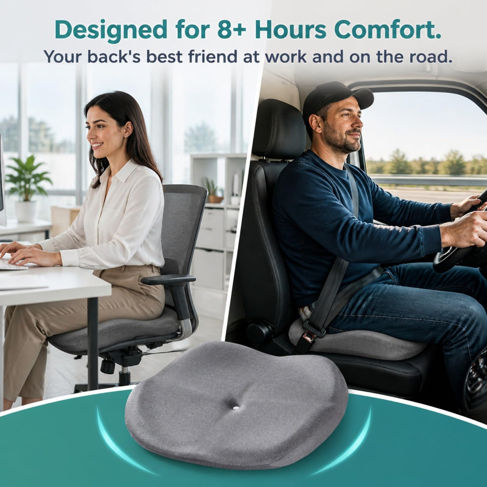 Cxprctpu memory foam seat cushion coccyx cutout supports tailbone