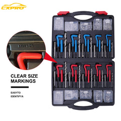 HSS drill bits and taps for precise thread restoration.
