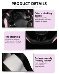 Cxtiy easy-install pink steering wheel cover for quick setup