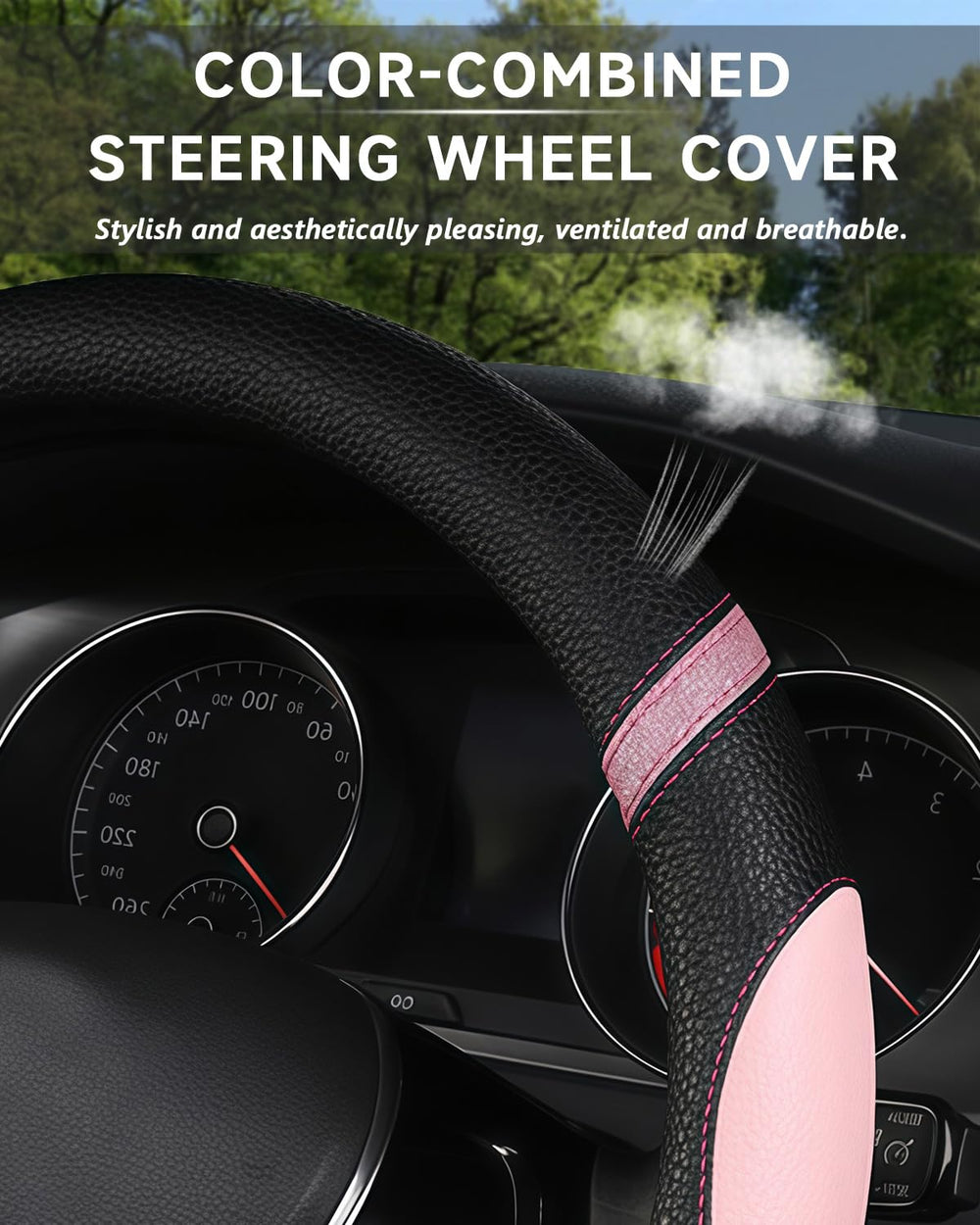 Cxtiy women's pink car interior accessory adds style