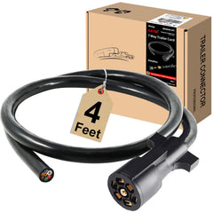 CXTM 7-way trailer cord 4ft pigtail for reliable RV connections.