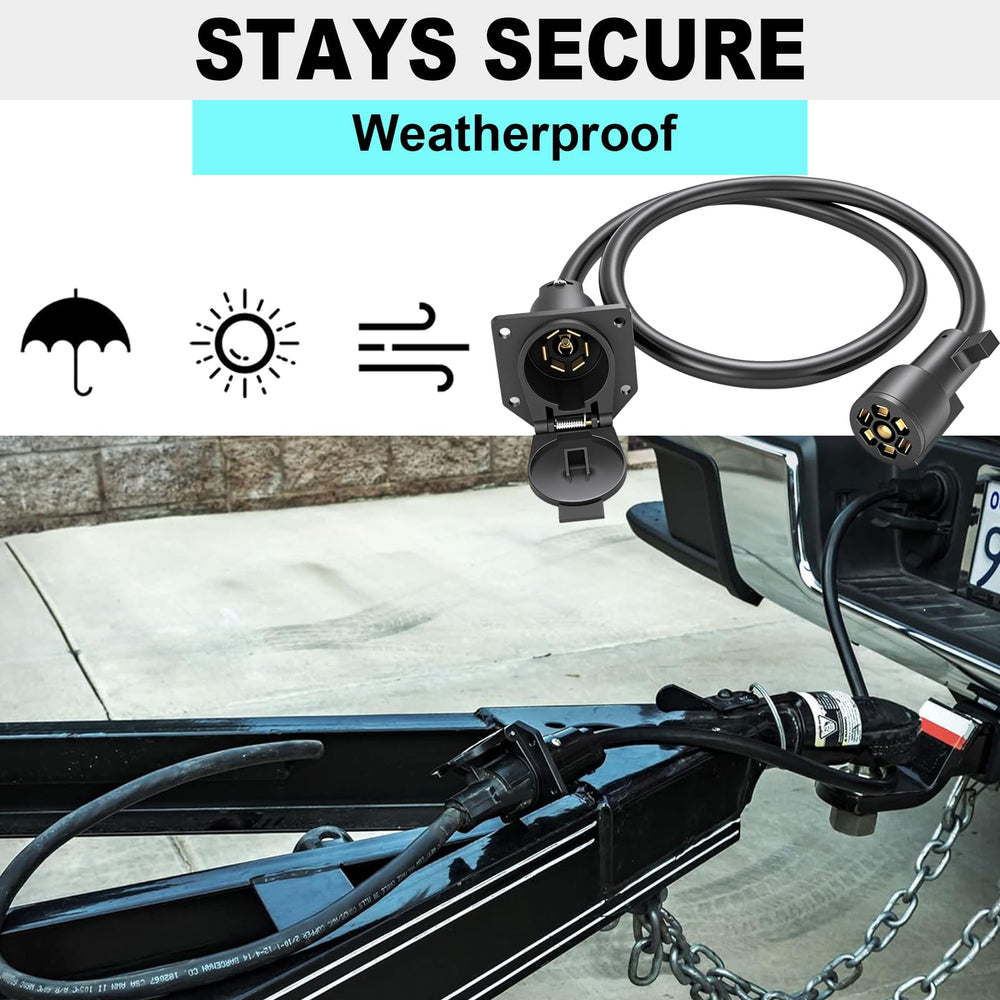CXTM 7-Way extension 1ft durable construction for long-lasting trailer accessories.