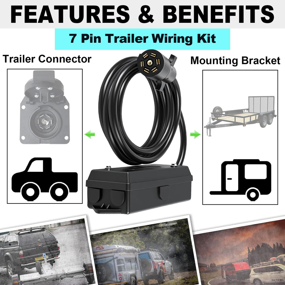 CXTM heavy-duty 7-way plug with ergonomic grip for easy connections.