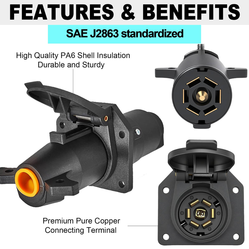CXTM trailer connector mounted bracket securing the system on a frame.