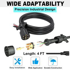 CXTM weather-resistant trailer cord designed for all-weather towing and outdoor setups.