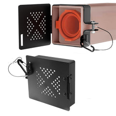 Cyanslen two-pack aluminum RV bumper end cap installed securely on a standard bumper for reliable protection.