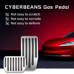 CYBERBEANS Model 3 Highland pedal cover blends with interior upgrade