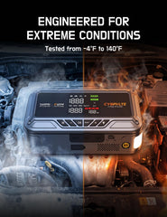 CYBPULTE all-in-one emergency jump starter for 12V vehicles.