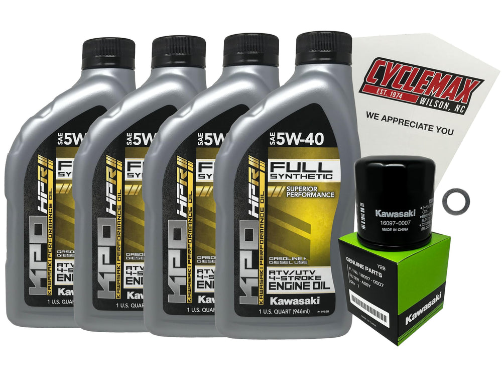 Cyclemax KRX 1000 oil quart four-pack for maintenance on the trail.