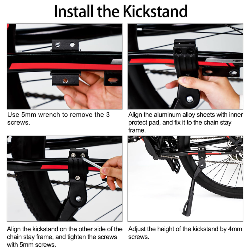Cyfie bike kickstand 176 lb capacity for heavier bikes.