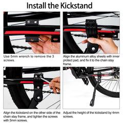 Cyfie bike kickstand 176 lb capacity for heavier bikes.