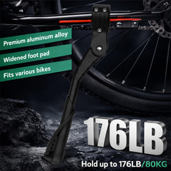 Cyfie bike kickstand aluminum alloy body for durability and long life.