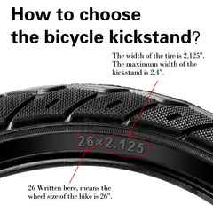 Cyfie bike kickstand chainstay compatibility for oval or rectangular stays.