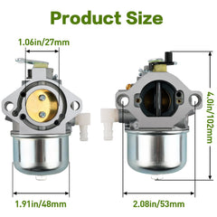 Cyleto carburetor LMT top view shows balanced profile for secure mounting.