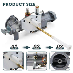 Cyleto carburetor packaging showing included parts and specs