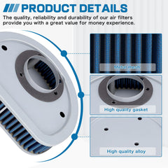 Cyleto HD-1499 air filter mounted on Softail Deluxe for reliable filtration