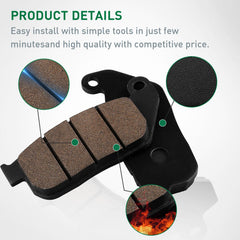 Cyleto rear brake pads for Sportster 1200 2004-2013 ensure reliable stopping