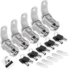 Cylinnda 5-pack cabinet locks shown with 7/8-inch diameter, secure RV storage.