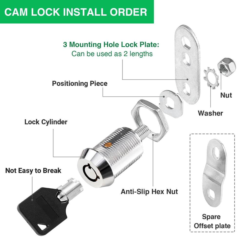 Rustproof chrome-plated Cylinnda lock for outdoor RV environments.