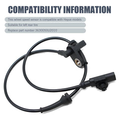 CyperFair ABS wheel speed sensor with pigtail connector enables quick, tool-free replacement