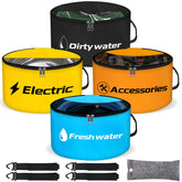 Cyrico RV hose storage 4-pack with visible cover keeps hoses organized and easy to locate.