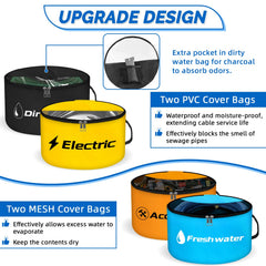 Cyrico green bag holds accessories and small tools for easy access.