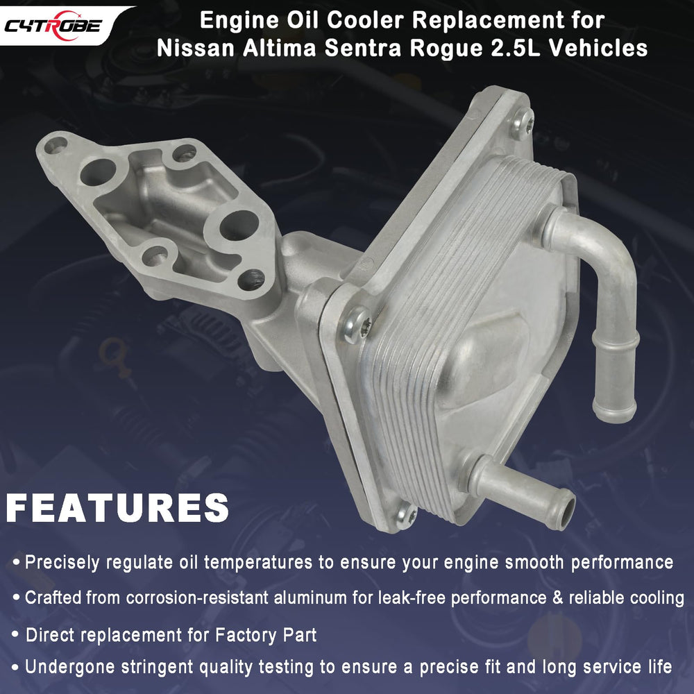 CYTROBE aluminum oil cooler closeup highlights durable construction.