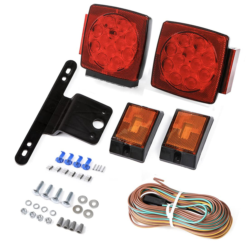 CZC AUTO 12V submersible trailer tail light left lens for underwater visibility.