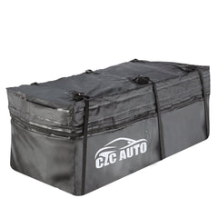 CZC AUTO expandable hitch carrier bag showing extended capacity for larger items