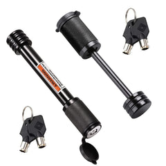 CZC AUTO hitch lock front view shows 5/8 inch pin for secure towing
