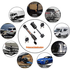 CZC AUTO mounted on a 2-1/2-inch receiver shows quick security for trailers