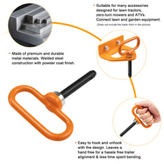 CZC AUTO hitch pin with cotter pin option for enhanced security on trailers.