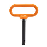 CZC AUTO magnetic hitch pin securing a 5/8 inch hitch on a lawn trailer