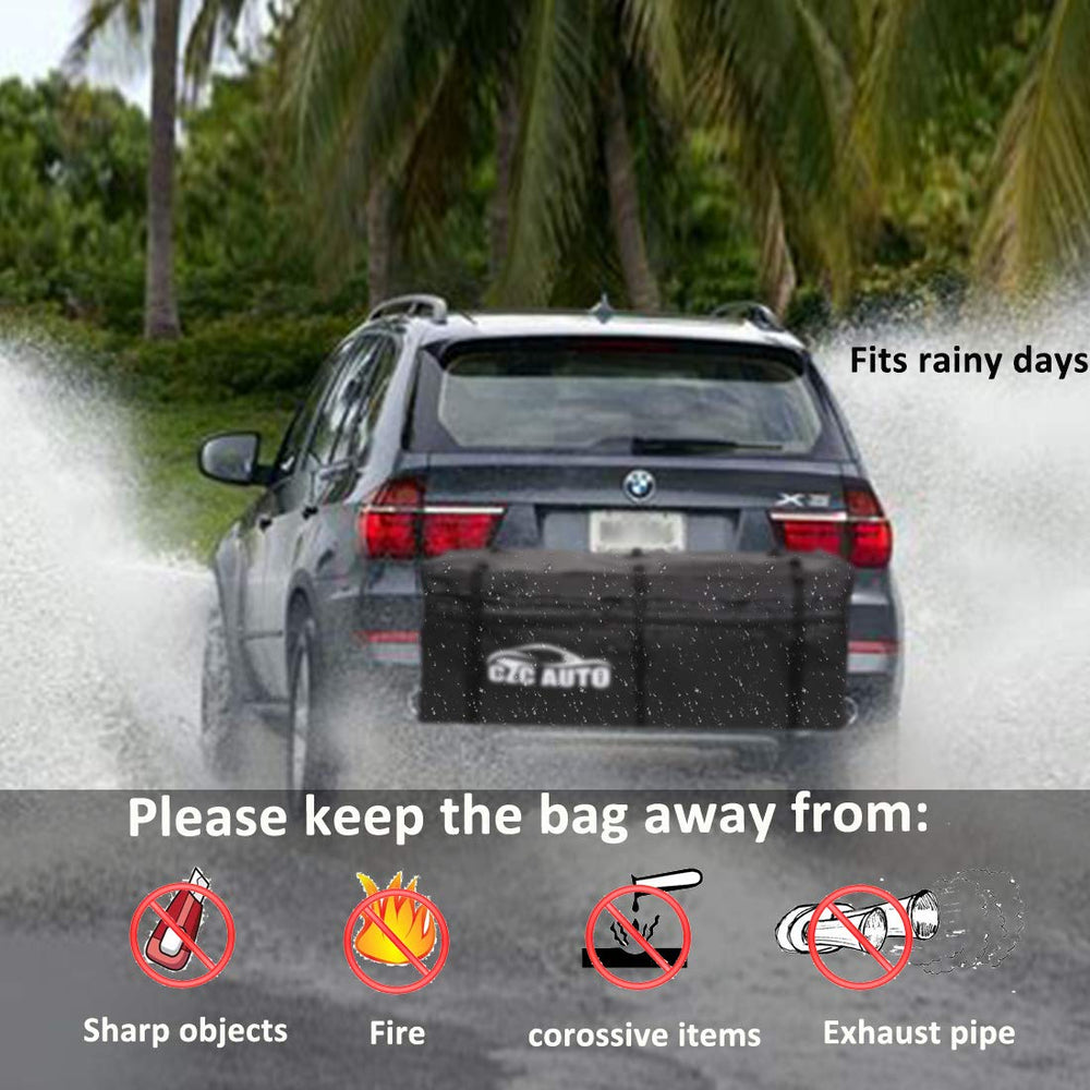 CZC AUTO six adjustable tie straps securing luggage on the road