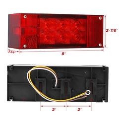 CZC AUTO submersible trailer light rear view with visible stop and turn signals
