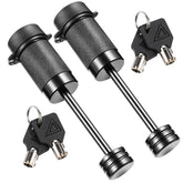 CZC AUTO trailer coupler lock with 1/4 inch diameter pin secures your hitch on camping trips